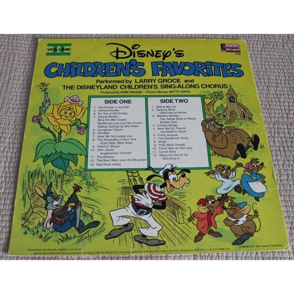 (WALT DISNEY) CHILDREN'S FAVORITES Vol.2 1979 (Disneyland/2508) - Picture 2 of 4